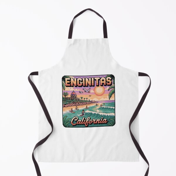 Item preview, Encinitas California Retro Pixel Wide Surf Beach Sunset designed and sold by CircinusStore.