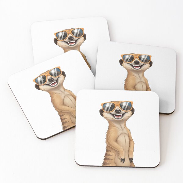 Item preview, Cool Meerkat Wearing Sunglasses Illustration designed and sold by DreamBuySell.