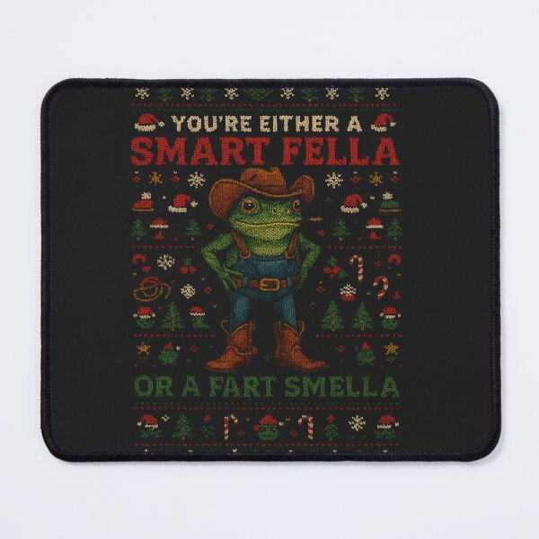 Item preview, Are You Smart Fella or Fart Smella Cowboy Toad Ugly Christmas Sweatshirt, Funny Frog Meme Holiday Sweater, Hilarious Xmas Jumper, Viral Frog Lover Gift designed and sold by Rosqzz.