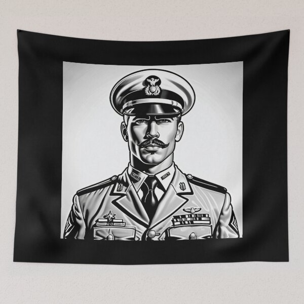 Item preview, Greyscale Gay Leather Military Pride Graphic Design designed and sold by ItsAKinkThing.