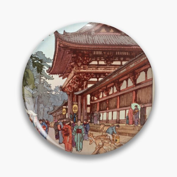 Item preview, Daibutsu Sanmon by Yoshida Hiroshi : Serene Temple Scene Japanese Poster designed and sold by artofuniverse.