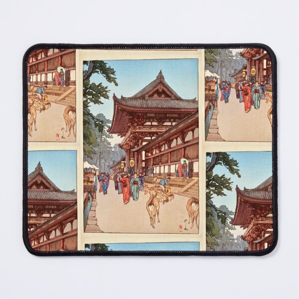 Item preview, Daibutsu Sanmon by Yoshida Hiroshi : Serene Temple Scene Japanese Poster designed and sold by artofuniverse.