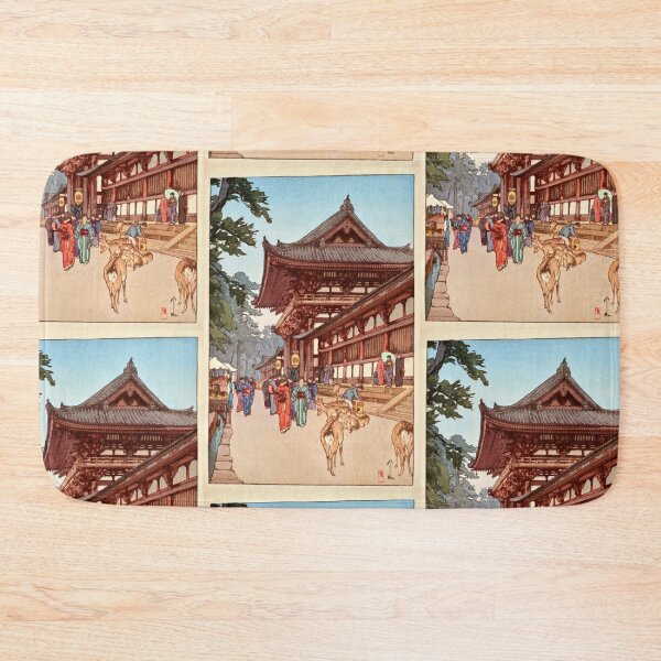 Item preview, Daibutsu Sanmon by Yoshida Hiroshi : Serene Temple Scene Japanese Poster designed and sold by artofuniverse.