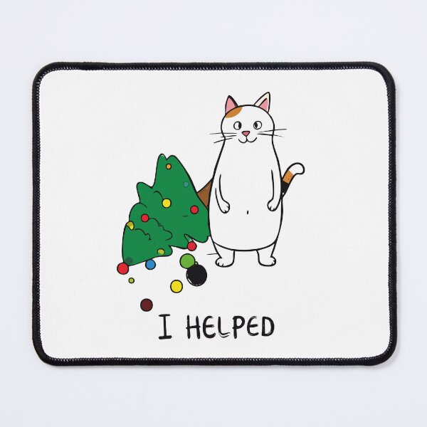 Item preview, ​I Helped Cat Christmas T-Shirt | Funny Cat With Knocked Over Tree designed and sold by SylwiaPrint.