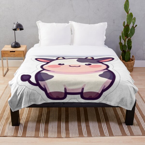 Item preview, Title: Cute Kawaii Chubby Cow Sticker designed and sold by MiniPrintMagic.