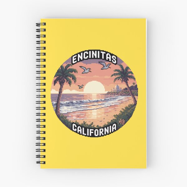 Item preview, Encinitas California Framed Pixel Art Sunset Beach designed and sold by CircinusStore.