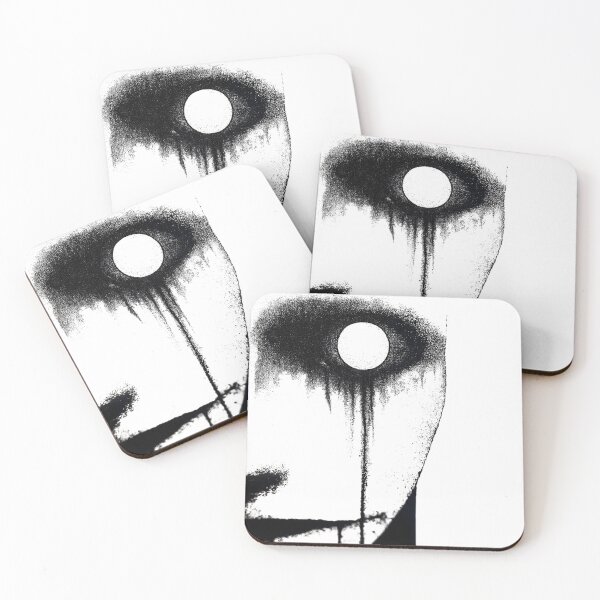 Item preview, Abstract Void Eye Dripping Ink Grunge Face designed and sold by Shoot-The-Moon.