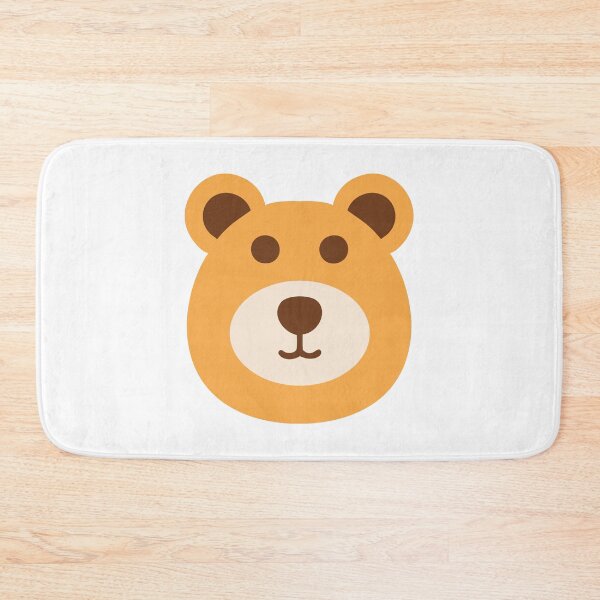 Aperçu de l'œuvre Tête d'ours en peluche mignonne style emoji, tête d'animal minimaliste et simple créée et vendue par Jirada.