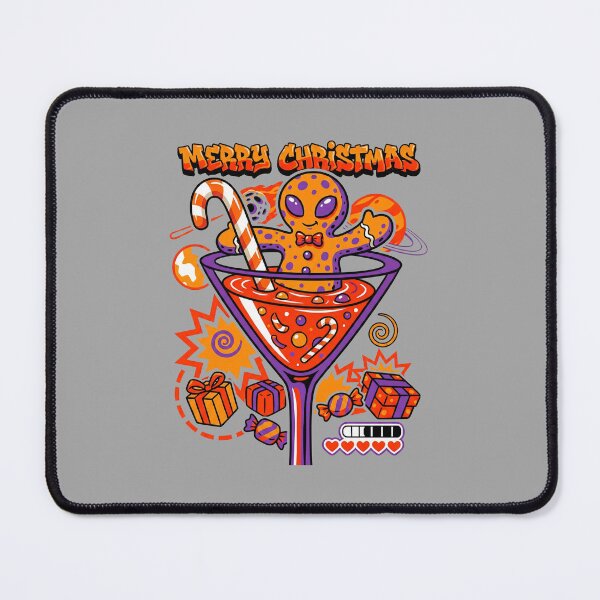 Item preview, Merry Christmas Alien Gingerbread Cocktail - Psychedelic Xmas designed and sold by AwesomeBeyondLimits.