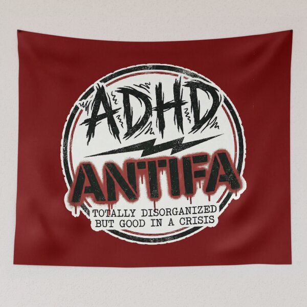 Item preview, ADHD ANTIFA designed and sold by AmendmentOne.