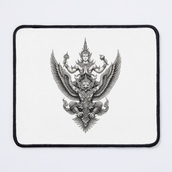Item preview, Divine Deity Riding Garuda – Sacred Thai Mythology Art designed and sold by Sksticker991.