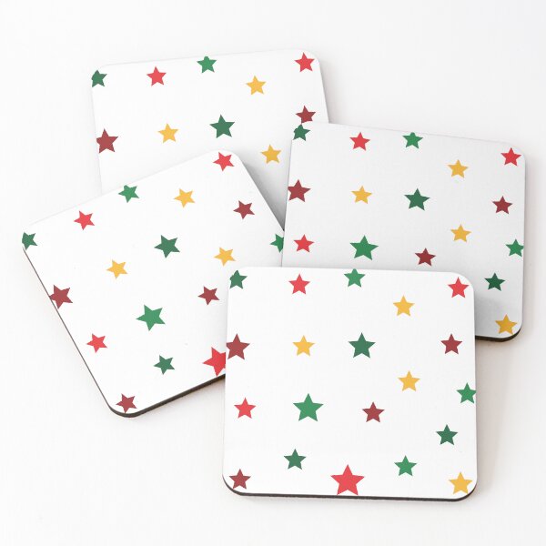 Item preview, Vibrant Red Green Yellow Holiday Accents Bright Christmas Star Pack designed and sold by Aesthetic Crew.