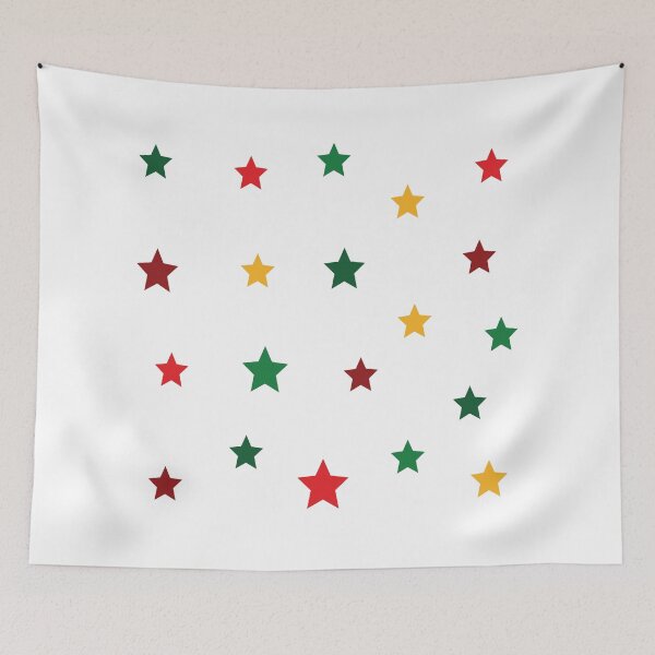 Item preview, Vibrant Red Green Yellow Holiday Accents Bright Christmas Star Pack designed and sold by Aesthetic Crew.