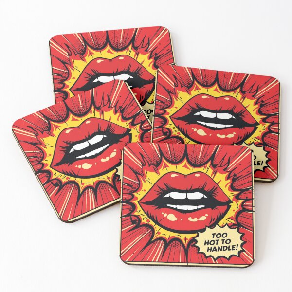 Item preview, Fiery Pop Art Lips Too Hot to Handle Design designed and sold by Trueways.