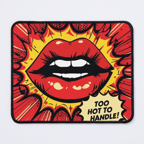 Item preview, Fiery Pop Art Lips Too Hot to Handle Design designed and sold by Trueways.