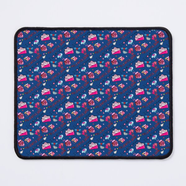 Item preview, Cute Valentine's Day Doodle Seamless Pattern - Love Letters on Navy Blue designed and sold by NgernPhanLan.