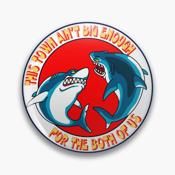 Item preview, sharks fight illustration - this town ain't big enough for the both of us  designed and sold by bobcat88.
