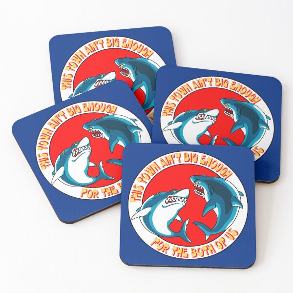 Item preview, sharks fight illustration - this town ain't big enough for the both of us  designed and sold by bobcat88.