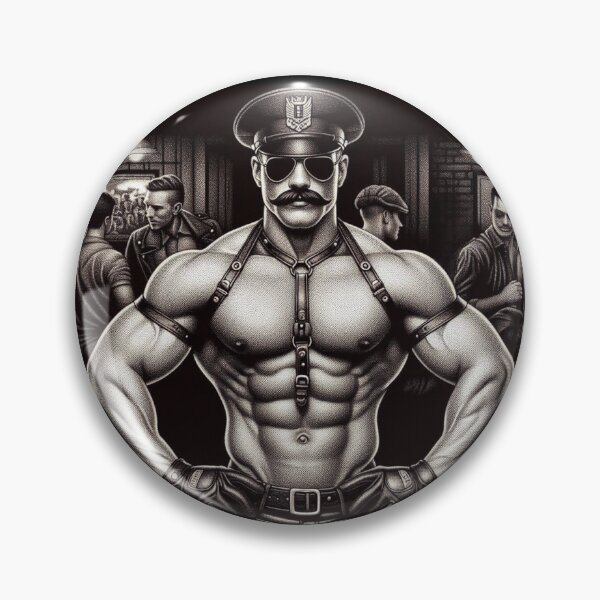 Item preview, Gay Leather Bar Daddy Pride Modernist Vogue San Francisco Pride Graphic Design designed and sold by ItsAKinkThing.