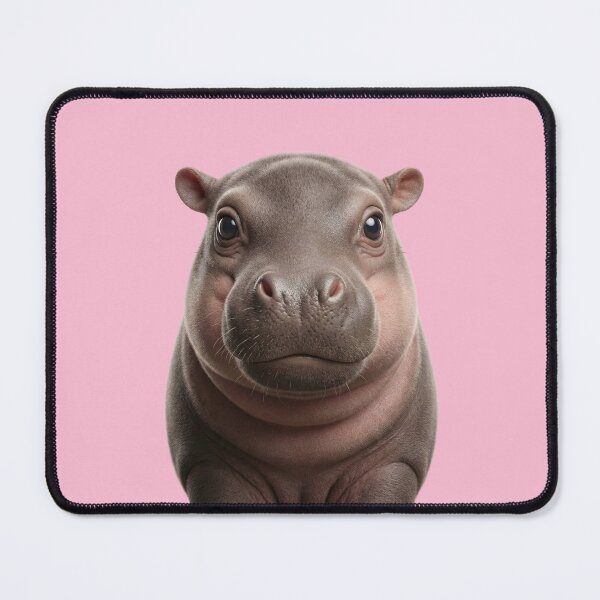 Item preview, Cute Baby Hippo Portrait – Cute Hippo Calf designed and sold by DAGHO.