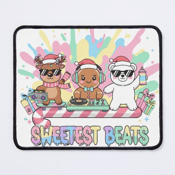 Item preview, Sweetest Beats Christmas Candy Cute Street Art Party designed and sold by Siamcatshop.