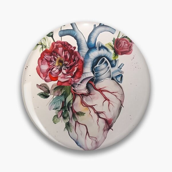 Item preview, Aquarelle Amour: Vintage Blooming Heart Botanics designed and sold by EmeraldeaArt.