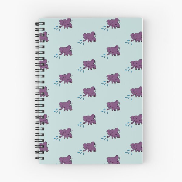 Item preview, Cute Purple Elephant Water Spray Seamless Pattern - Baby Bath Time Print designed and sold by NgernPhanLan.