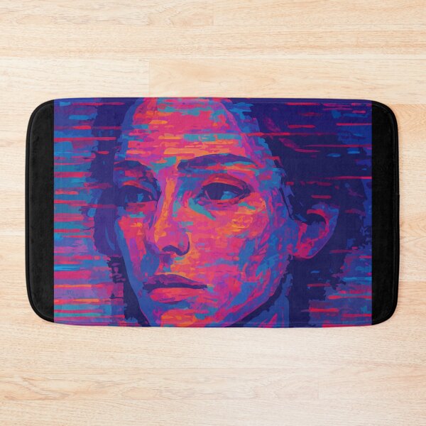 Item preview, Cyberpunk Glitch Portrait – Neon Synthwave Futuristic Female Art | Vibrant Vaporwave Aesthetic designed and sold by BrainBubbleArt.