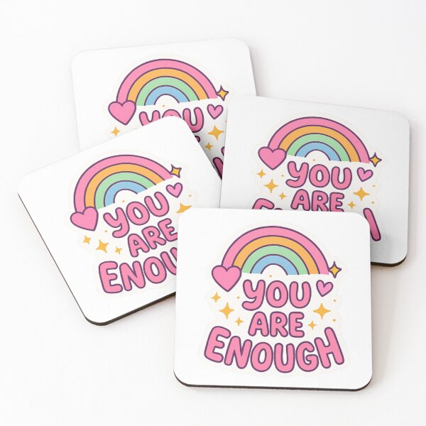 Item preview, You Are Enough Rainbow Sticker designed and sold by lorand-designs.