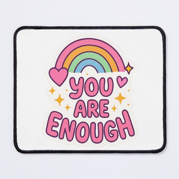 Item preview, You Are Enough Rainbow Sticker designed and sold by lorand-designs.