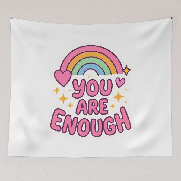 Item preview, You Are Enough Rainbow Sticker designed and sold by lorand-designs.