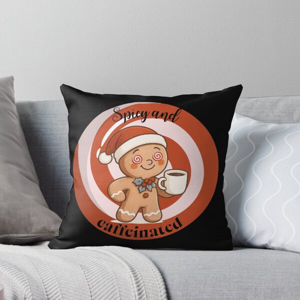 Item preview, Spicy and Caffeinated – Cute Gingerbread Coffee Christmas Design designed and sold by Magda-Creates.