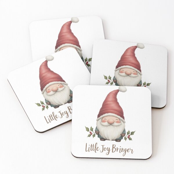 Item preview, Cute Christmas Gnome – Little Joy Bringer Holiday Illustration designed and sold by Inkspire House.