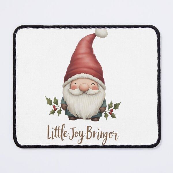 Item preview, Cute Christmas Gnome – Little Joy Bringer Holiday Illustration designed and sold by Inkspire House.