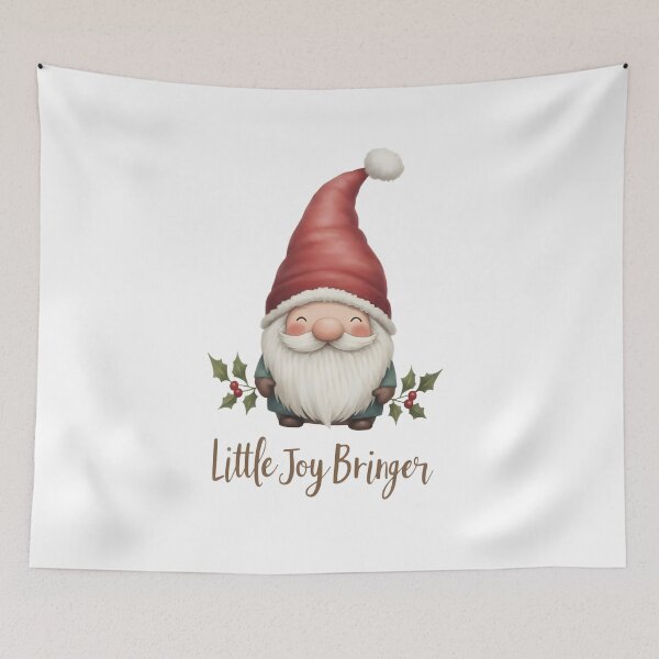 Item preview, Cute Christmas Gnome – Little Joy Bringer Holiday Illustration designed and sold by Inkspire House.