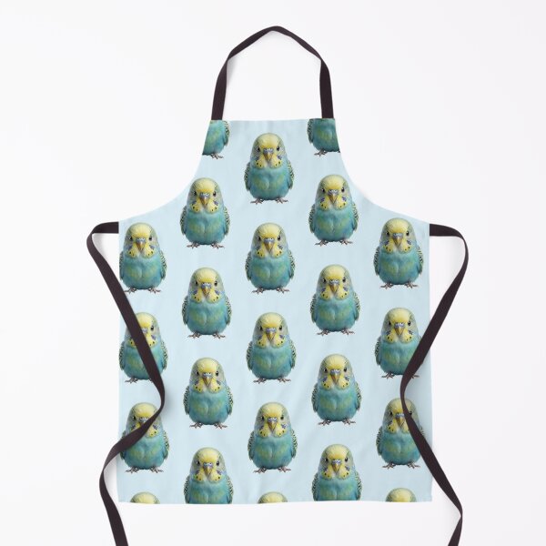 Item preview, Colorful budgie portrait – Cute Blue Yellow Budgie designed and sold by DAGHO.