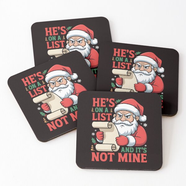 Item preview, He’s on a List and It’s Not Mine - Santa Face Christmas Humor Gift designed and sold by Redgiant87x.