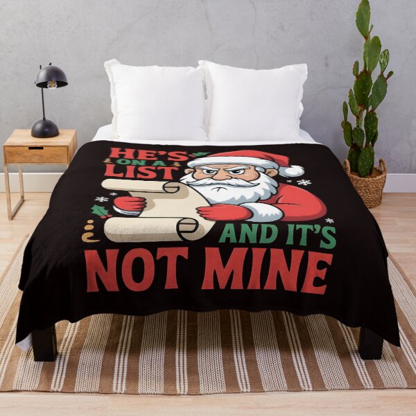 Item preview, He’s on a List and It’s Not Mine - Santa Face Christmas Humor Gift designed and sold by Redgiant87x.