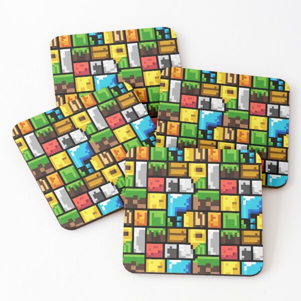 Item preview, Pixelated Gamer Blocks Pattern designed and sold by SteezeeStore.
