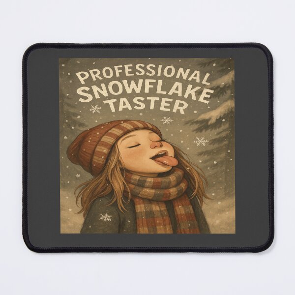 Item preview, Professional Snowflake Taster Cozy Winter Christmas Art Print designed and sold by POD DYNASTY | Original Print On Demand T-Shirt Graphics.