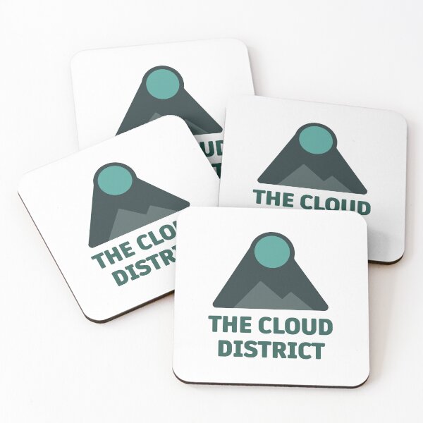 Item preview, The Cloud District - Modern Minimal Mountain Logo - Geometric Nature Emblem - Outdoor Adventure Aesthetic designed and sold by BrainBubbleArt.