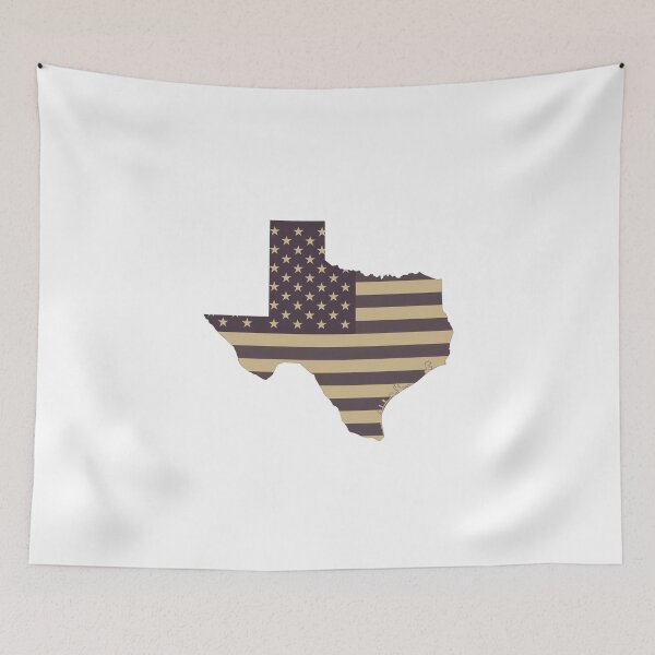 Item preview, Texas State Vintage Stars & Stripes – Brown and Gold designed and sold by Paper Drip.