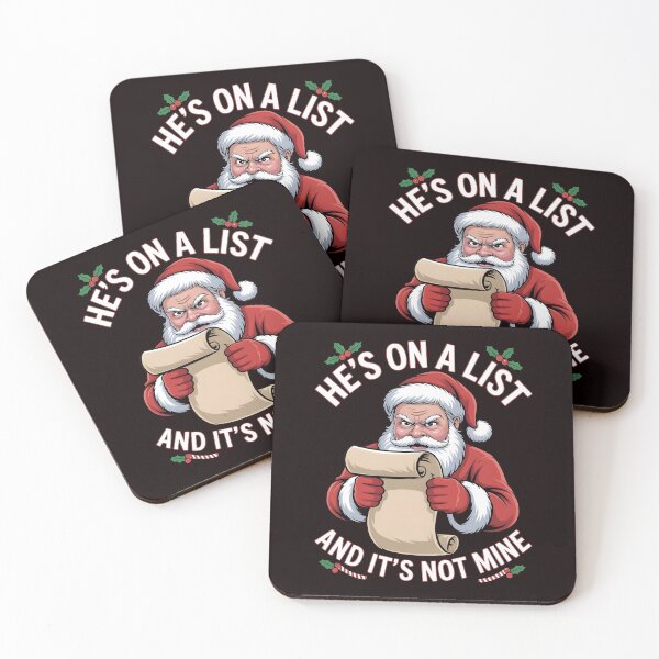 Item preview, He’s on a List and It’s Not Mine – Santa Face Holiday Joke  designed and sold by Redgiant87x.