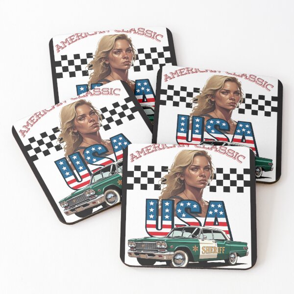 Item preview, Classic American Police/Sheriff cars 12 designed and sold by T-shirt365brand.