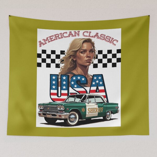 Item preview, Classic American Police/Sheriff cars 12 designed and sold by T-shirt365brand.