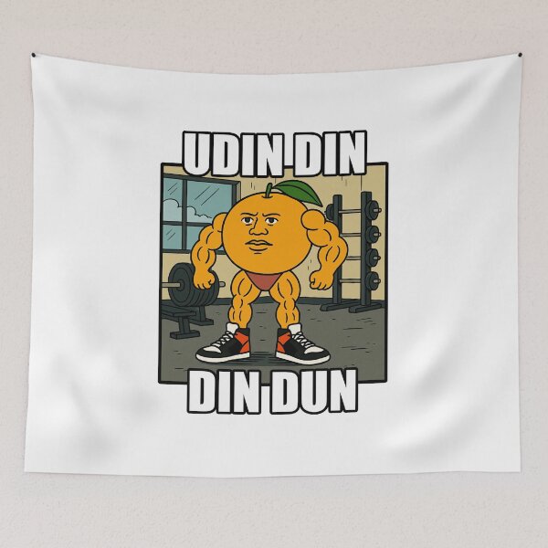 Item preview, Udin Din Din Dun – Viral Brainrot Italian Meme Gym Orange  designed and sold by cugbandio.