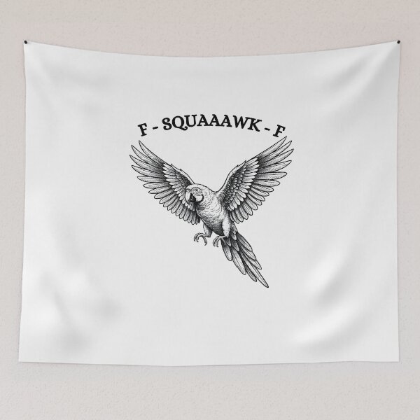 Item preview, F-SQUAAAWK-F - Funny Parrot Meme Design  designed and sold by RADesignHub.