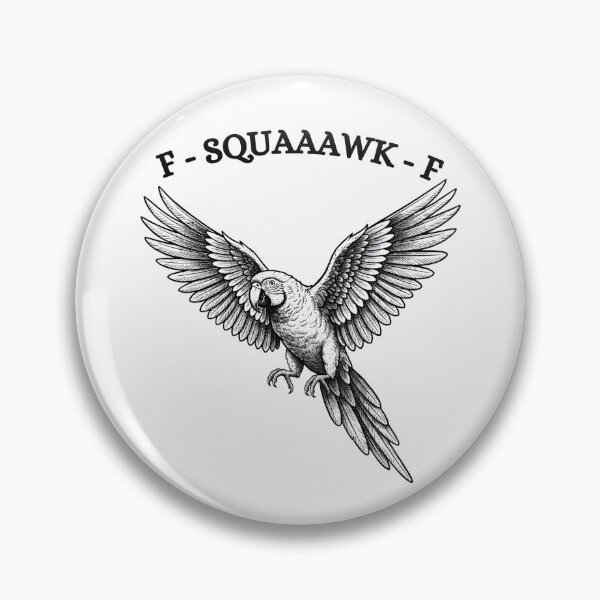 Item preview, F-SQUAAAWK-F - Funny Parrot Meme Design  designed and sold by RADesignHub.