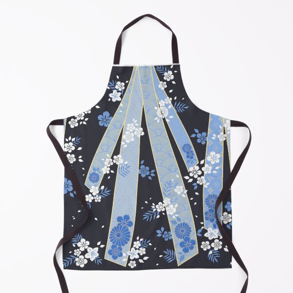 Item preview, Japanese Floral Kimono Pattern Winter Nights designed and sold by urrin DESIGN.