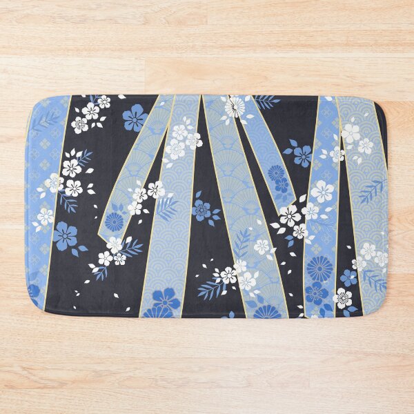 Item preview, Japanese Floral Kimono Pattern Winter Nights designed and sold by urrin DESIGN.